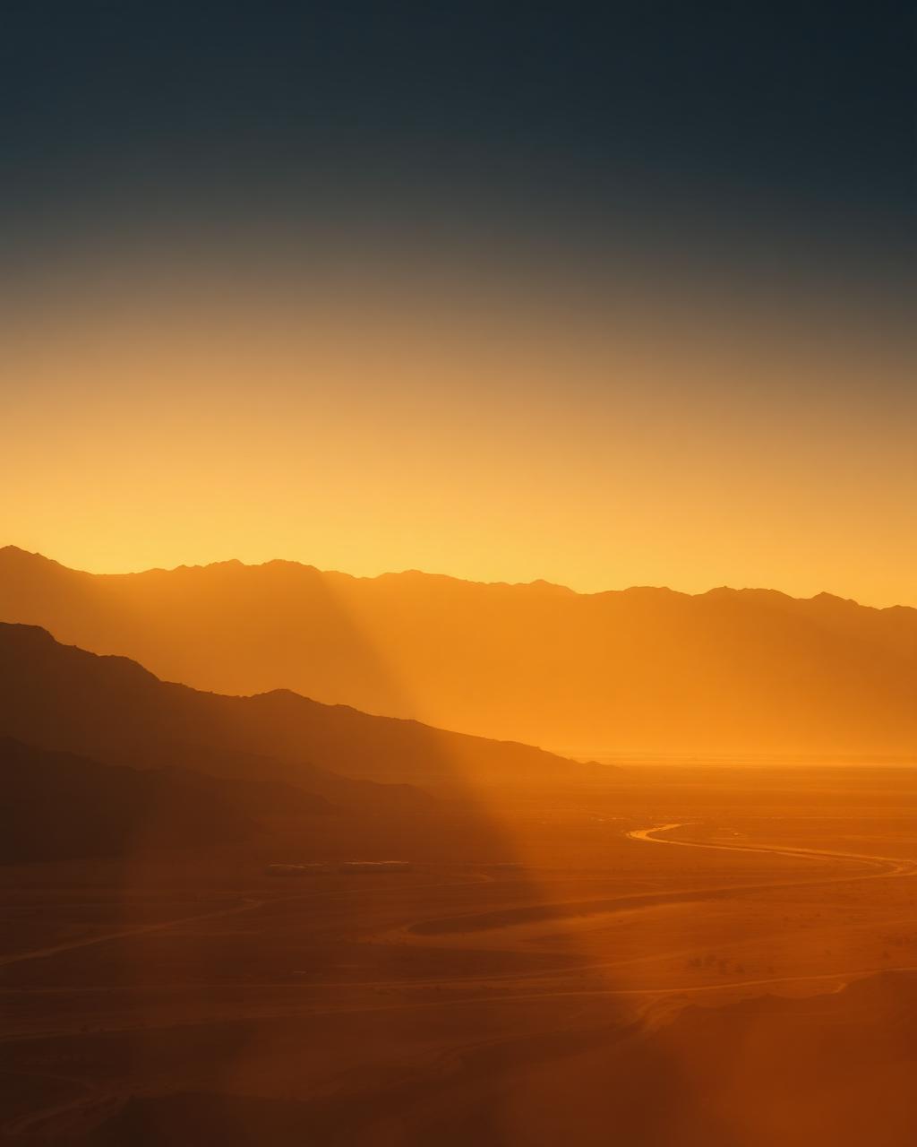 Las Vegas valley at golden hour